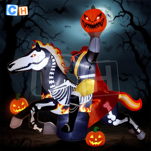Decoración Inflable de Fantasma Montando una Moto para Jardín de Halloween, Material de Tela Oxford y PVC - Product Image 5