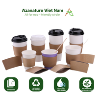 Support de gobelet en papier kraft de qualité supérieure, jetable, recyclable, compostable, de qualité alimentaire, anti-déversement, pour boissons froides et chaudes, vente en gros