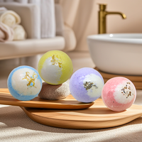 Vente en gros de boule de sel de bain bombes de freesia aromathérapie avec bain moussant bio effervescents boule de sel de bain moussant naturel