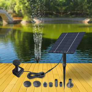 Solar Water Fountain 1.8W 24V Low Pressure Single Hole Direct Injection Garden Pond Landscape Pump With Solar Panel - Product Image 1