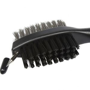 Cepillo de limpieza de ranuras para palos de golf con mosquetón retráctil de doble cara y púas - Product Image 3