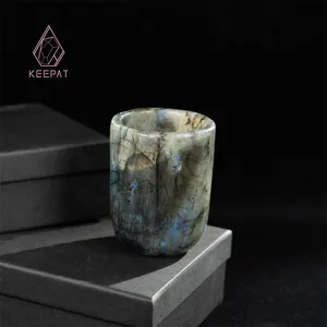 Top Selling Fashion Meditation Handmade Lovely Labradorite Cup For Fengshui Decoration