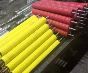 Roller Berlapis Karet Pemasok Berkualitas Tinggi Roller Konveyor Karet Roller Karet Poliuretan - Product Image 3