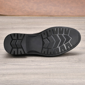 Chaussures habillées Oxford en cuir véritable noir, bout rond, à lacets, semelle en caoutchouc respirante, pour hommes, bureau, carrière, toutes saisons - Product Image 3
