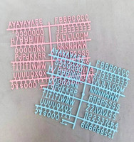 3/4 pouces 580 pièces lettres en plastique colorées, ensemble de lettres, chiffres ou symboles pour bois massif, panneau de lettres en feutre interchangeable