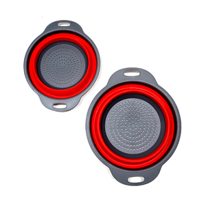 Wholesale two-piece set of food grade plastic filter basket collapsible filter basket kitchen supplies