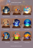 Lampe de nuit ronde personnalisée avec photo imprimée UV, 8 cm, 10 cm, base lumineuse, décoration d'intérieur, cadeau