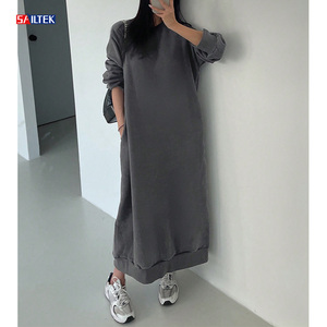 Abiti <span class=keywords><strong>in</strong></span> <span class=keywords><strong>Felpa</strong></span> per <span class=keywords><strong>Donna</strong></span> 2026 con Logo Personalizzato, Vestito Lungo con Cappuccio a Maniche Lunghe di Alta Qualità - Product Image 4