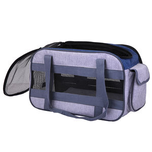 एयरलाइन ने छोटे कुत्तों और बिल्लियों के लिए जिपर के साथ ओक्सफोर्ड सॉफ्ट एकतरफा एडजस्टेबल फोल्डेबल टोट कैरियर को मंजूरी दी - Product Image 4