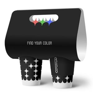 Paketinde özel oluklu tek kullanımlık kahve fincanı tutucu tepsi taşınabilir bardak tutucu taşıma 2/4/6 bardak paket şarap taşıyıcı - Product Image 6