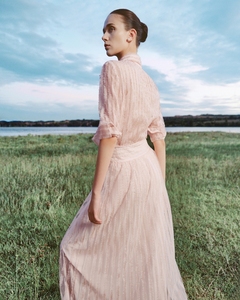 Blusas y Camisas Elegantes para Mujer, Nueva Colección, BLUSA CON RAYAS SERPENTÍNEAS, Manga Larga, Tela CUPRO, Blusas para Mujer para Primavera/Verano - Product Image 3