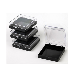 بسعر الجملة صندوق هدايا مصنوع يدويًا مربع الشكل بس أكريليك شارة طية صدر دبوس علبة هدايا بلاستيكية فارغة مع مفصلات للحرف اليدوية والتعبئة - Product Image 2