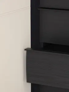 Meuble TV moderne en bois avec cheminée design à lumière LED, montage mural, élévateur pour salon et hôtel - Product Image 3