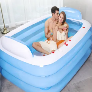 Inflatable new double bathtub three layers adult thermal insulation inflatable above ground pools swimming outdoor