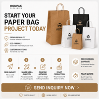 Bolsa de Regalo de Papel Negro de Lujo Personalizada con Asa de Cuerda, Logotipo en Lámina Dorada, Empaque Premium para Joyería y Moda, Marca HONPAK