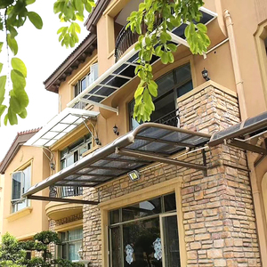 Nhà Máy Tùy Chỉnh Nhôm Mái Hiên Tán <span class=keywords><strong>Polycarbonate</strong></span> Cửa Lối Vào Nền Tảng Pergola Cửa Sổ Mái Hiên Cho Sân - Product Image 3