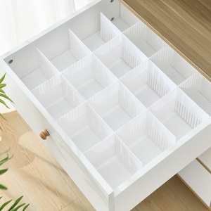5 pièces en plastique bricolage organisateur de stockage diviseurs de <span class=keywords><strong>tiroir</strong></span> réglables pour chaussettes sous-vêtements maquillage cuisine commode salle de bain armoire outils - Product Image 6