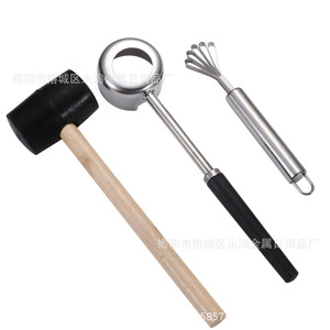 ที่เปิดมะพร้าว สแตนเลส ค้อนทุบมะพร้าว เครื่องมือในครัวเรือนสำหรับเปิดเปลือกมะพร้าวและแยกเนื้อมะพร้าว - Product Image 5