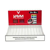 Support d'affichage personnalisé en acrylique pour sachets de nicotine sans tabac, idéal pour les magasins de détail et les boutiques de tabac