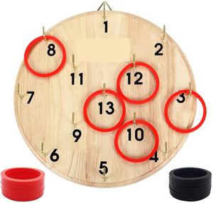 <span class=keywords><strong>Jeu</strong></span> de lancer d'anneaux pour l'intérieur et l'extérieur, pour enfants, adultes, famille, fête ou à suspendre au mur, idée cadeau excitante, sûr, durable - Product Image 1