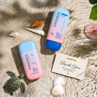 Flacon de crème solaire en plastique pour le visage, format voyage, 30 ml, 50 ml, emballage personnalisé, écologique, pour crème cosmétique, lotion