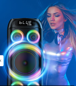 Altavoz Portátil de Madera con Torre de Sonido de 160 W para DJ, Altavoz de Karaoke BT para Fiestas en Casa con Dos Micrófonos Inalámbricos Recargables - Product Image 5