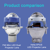 Kits de phares à lentille de projecteur Bi LED LT P40 100W 3,0 pouces, accessoires de rétrofit pour voitures