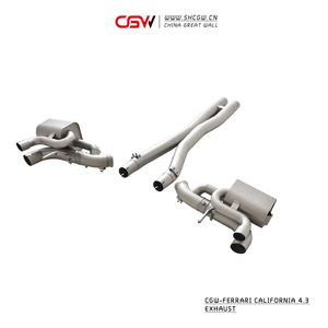 Silenziatore di Scarico in Acciaio Inox 304 Spessore 1,5mm con Valvola di Controllo Remoto a Vuoto, Sezione Centrale X e Silenziatore Posteriore per <span class=keywords><strong>Ferrari</strong></span> - Product Image 2