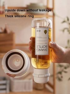 Nouvelle bouteille distributrice d'huile scellée multifonctionnelle écologique réutilisable de 280/500 ml avec verre borosilicate pour la cuisine - Product Image 6