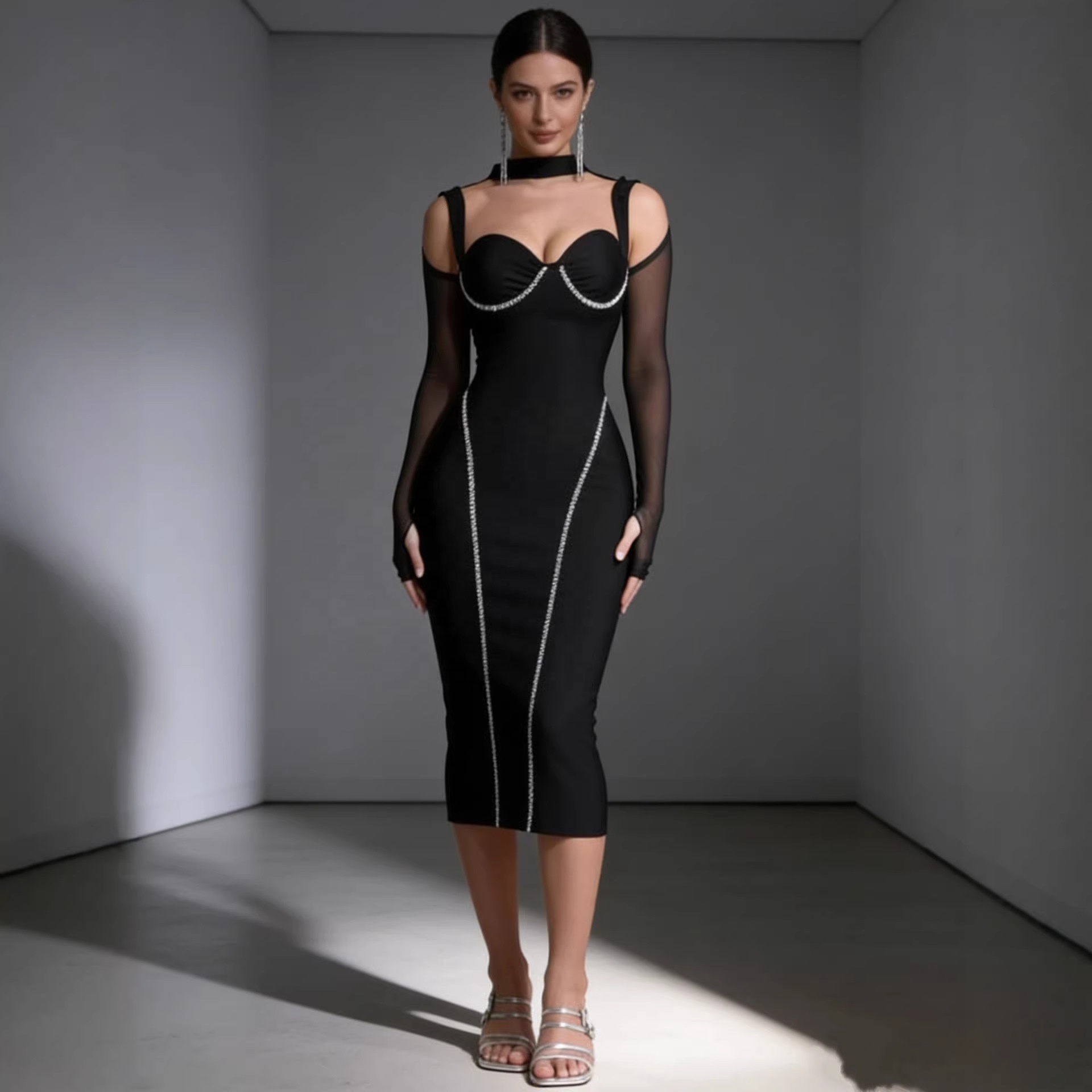 chinese dress ladies Amazon.com: EGGDK Women's Sexy Cutout Slant Neck Long Sleeve Bodycon Maxi  Slit Formal Party Dress (Black,S,Small) : Clothing, Shoes & Jewelry
