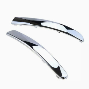 For 2007-2015 Fiat 500 Left Front Bumper Trim <b>Strips</b> <b>Plastic</b> 735455057 & 735455056 Chrome Trim - Product Image 1