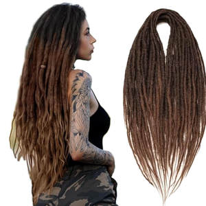 Dreadlocks synthétiques double extrémité de 24 pouces (0,6 cm) pour coiffures Rock&Roll, <span class=keywords><strong>Reggae</strong></span>, Hiphop, Goddess Locs, teintes, résistantes à la chaleur, fabriquées à la machine - Product Image 1