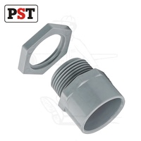 Adaptateur mâle en plastique certifié ETL avec écrou de blocage et surface lisse pour raccordement de tuyaux en PVC