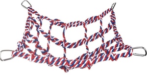 Petite cage pour animaux de compagnie : hamster, écureuil, perroquet – Filet d'escalade coloré tressé, jouet pour oiseaux, hamac, modèle multifonction mignon - Product Image 6