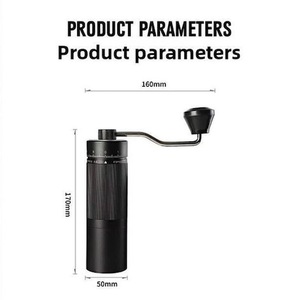 เครื่องบดเมล็ด<span class=keywords><strong>กาแฟ</strong></span><span class=keywords><strong>แบบ</strong></span>มือหมุนอะลูมิเนียม ปรับระดับได้ภายนอก พร้อมแกนสแตนเลส ดีไซน์เรียบง่าย - Product Image 6