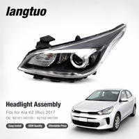 Phare halogène OEM à ajustement direct, phares de voiture, pièces automobiles pour Kia K2 (Rio) 2017 OE 92101-H0100 / 92102-H0100