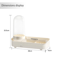 360 °   Organisateur rotatif pour le séchage des pinceaux de maquillage, support de rangement pivotant pour pinceaux cosmétiques en PP+PET, présentoir gain de place pour coiffeuse