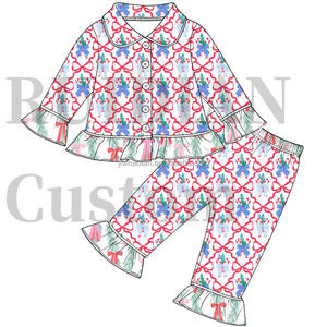 <span class=keywords><strong>Pijamas</strong></span> para <span class=keywords><strong>Niñas</strong></span> 2026, Personalizadas con Estampado de Corazón para el Dí<span class=keywords><strong>a</strong></span> de San Valentín, <span class=keywords><strong>Pijamas</strong></span> Infantiles con Estampado, Pantalones de Manga Larga con Volantes para <span class=keywords><strong>Niñas</strong></span>, Ropa de Dormir - Product Image 4
