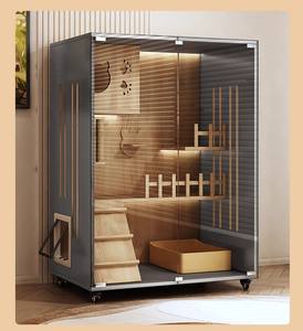 Casa de Madera para Gatos de Interior con Estructura para Trepar - Jaula Espaciosa de Varios Niveles y <span class=keywords><strong>Centro</strong></span> de Actividades para Gatos - Product Image 2