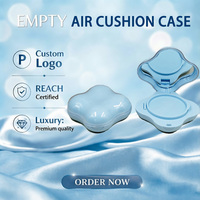 Nouveau personnalisé 15g fleur forme coussin d'air étui bouton BB fond de teint crème coussin emballage pour boîtier en plastique emballage