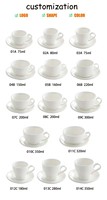 Logo personnalisé d'usine glaçure colorée professionnelle écologique classique 220cc céramique porcelaine cappuccino latte tasses à café soucoupes