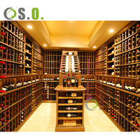 Armoire de stockage de vin haut de gamme vitrine à vin personnalisée en verre cave à vin pour restaurant