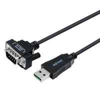 Cable Convertidor USB a RS-232 de Alta Calidad, Adaptador COM USB2.0 DB9 de 9 Pines con Blindaje Trenzado para Transmisión de Datos UT-883