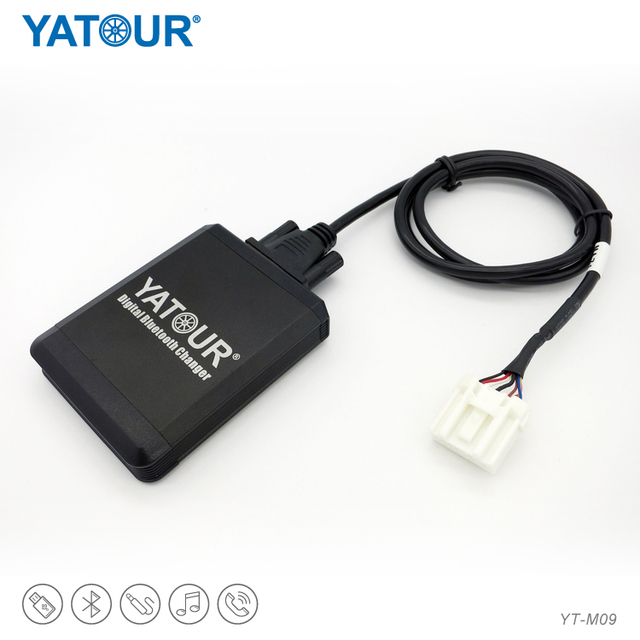 Blue-tooth USB AUX Adapter Phone Call Hands Free Kit for Mazda