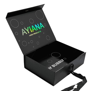 Caja de Regalo Rectangular de Cartón Rígido con Imán, Personalizada, de Lujo, con Cinta Negra, Materiales Reciclados, Laminación Mate, Venta al Por Mayor - Product Image 3