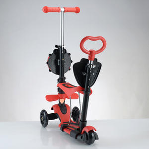 Patinete 3 en 1 para Niños con Asiento, Carro de Juguete para Exteriores, Patinete de <span class=keywords><strong>Tres</strong></span> <span class=keywords><strong>Ruedas</strong></span> con Luces Intermitentes y <span class=keywords><strong>Ruedas</strong></span> de PU - Product Image 4