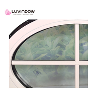 Ventanas Modernas de Madera con Arco de Media Luna para Casas, Nueva Construcción, Marco de Aleación de Aluminio de Forma Especial, Fijas Horizontales para Villas