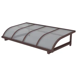铝框前窗门篷和聚碳酸酯雨棚遮阳篷，用于防晒聚碳酸酯屋顶雨棚遮阳篷