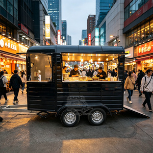 Modern Horse <b>Box</b> With Storage Prep Area For Mobile Dining And Pop Up Events Street Food Cart - Product Image 2