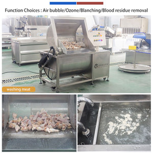 Lavadora de Tanque Inclinable con Ozono y Ultrasonido, 500 kg/h, Multifuncional, para Frutas, Verduras y Carne, para Grandes Restaurantes - Product Image 3